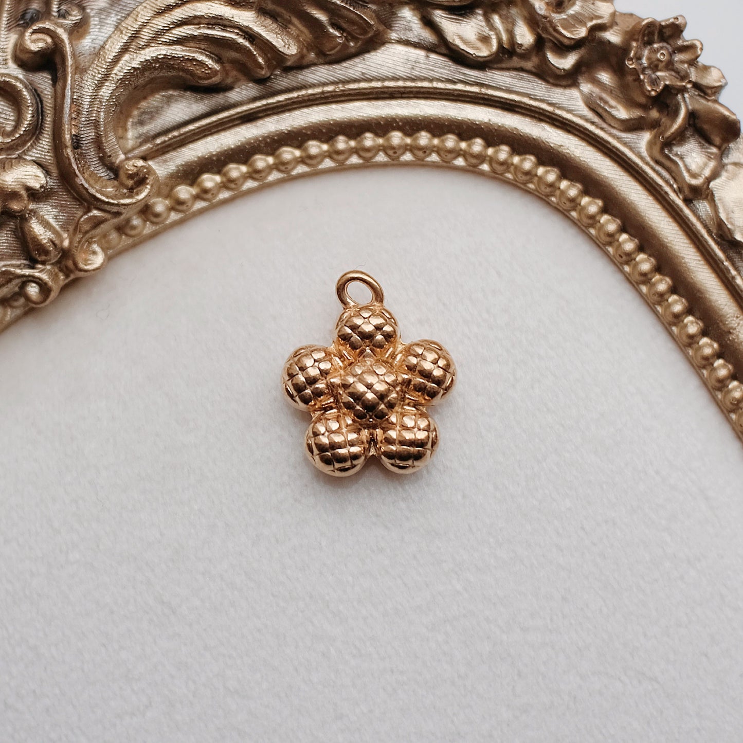 Gold Bubble Flower Charm