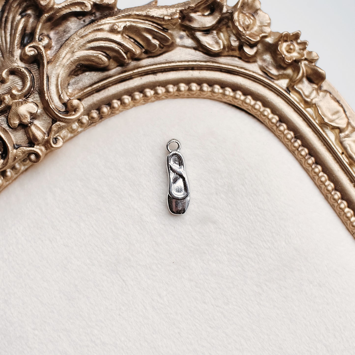 Silver Ballet Shoe Charm