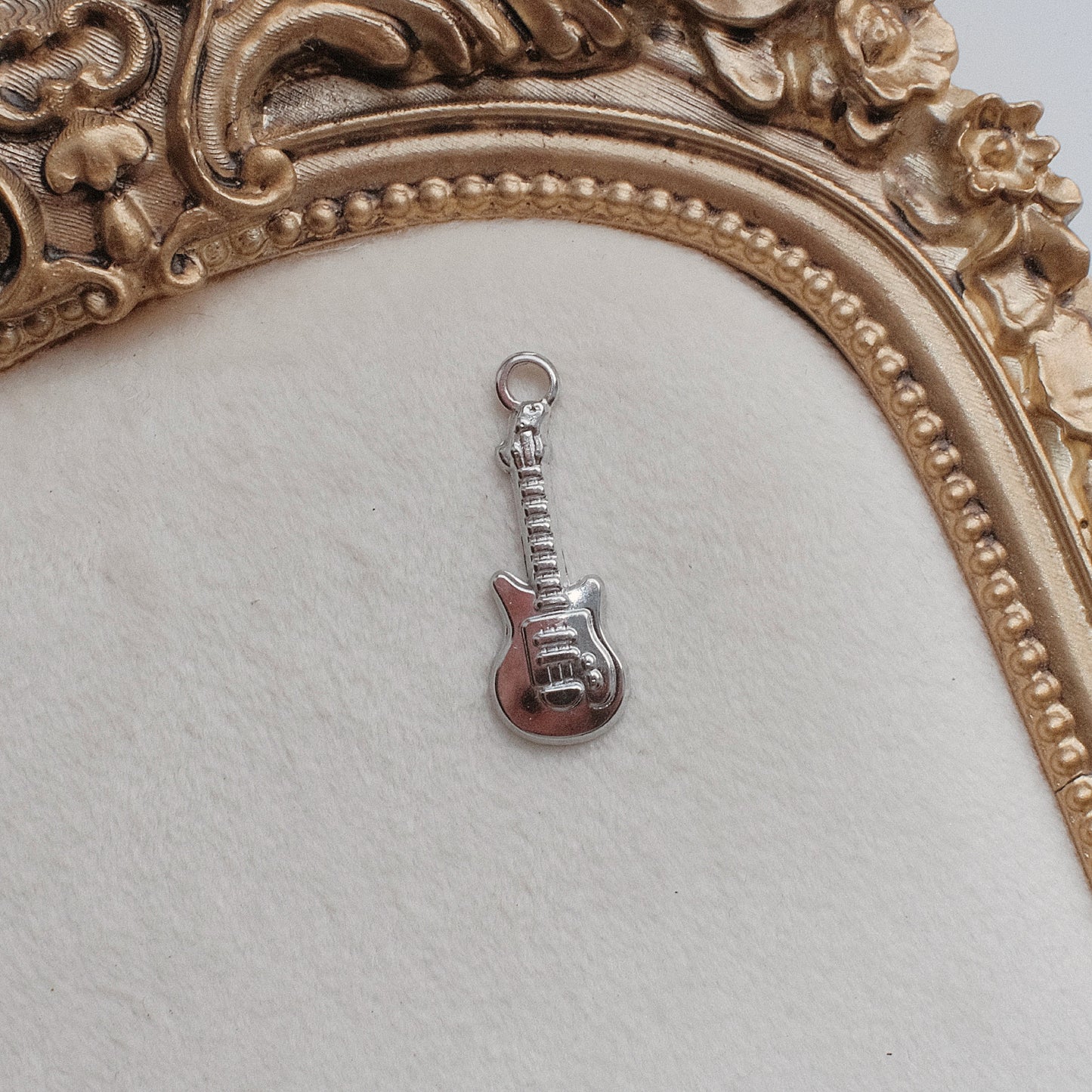 Silver Guitar Charm