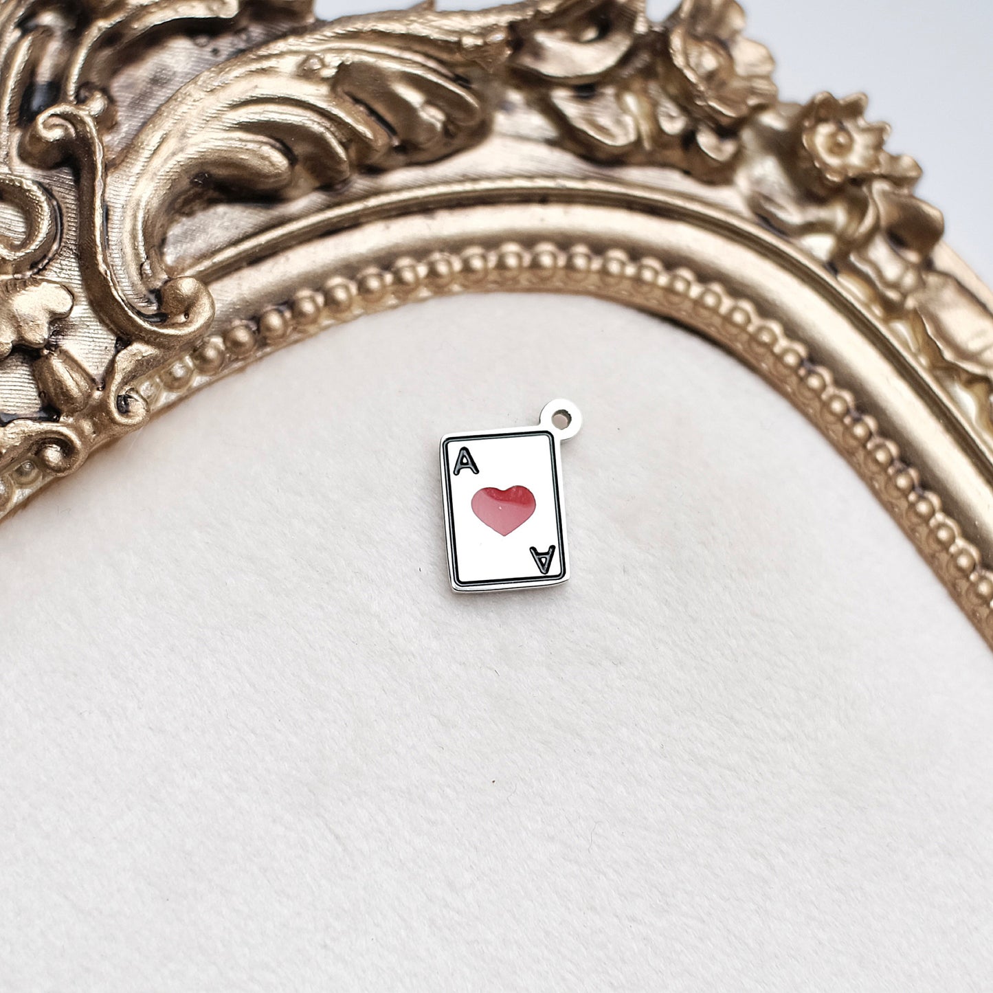 Silver Ace of Hearts Charm