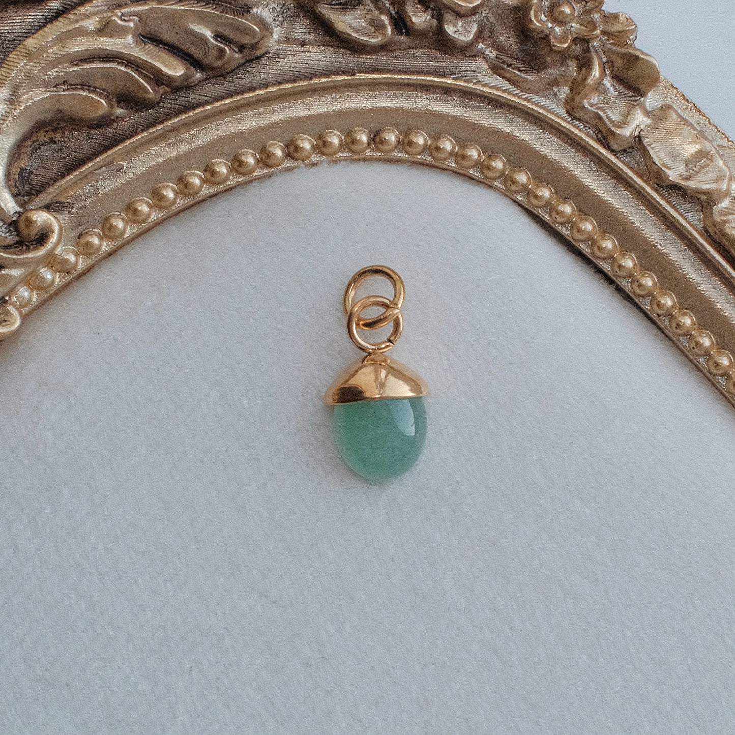 Gold and Aventurine Charm