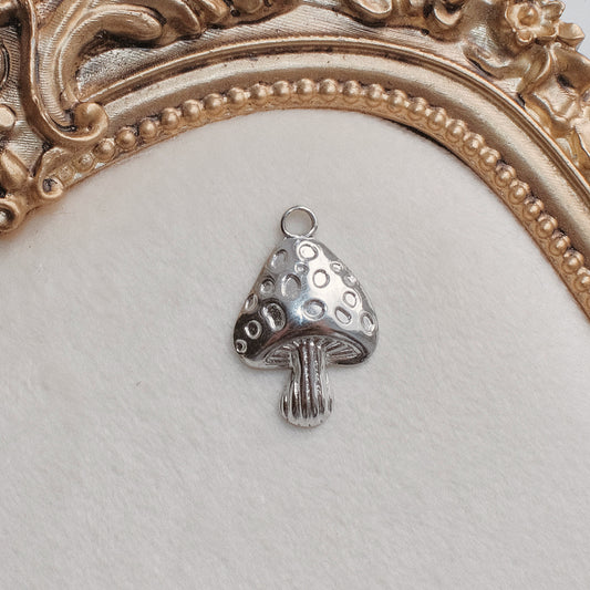 Silver Mushroom Charm