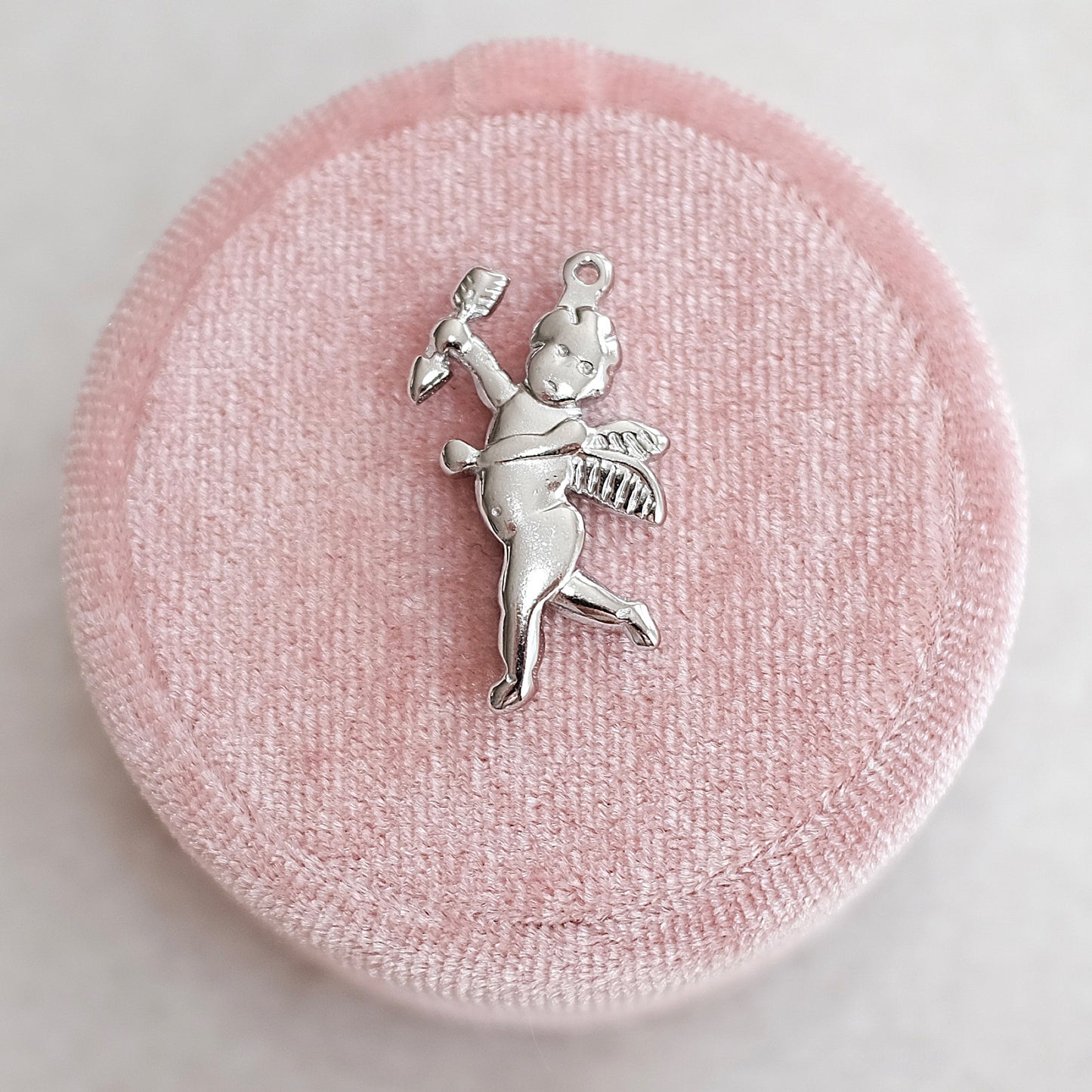Silver Cherub Charm