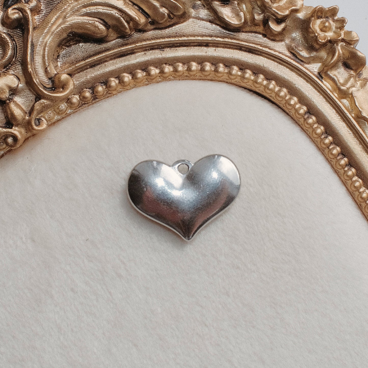 Large Silver Heart Charm