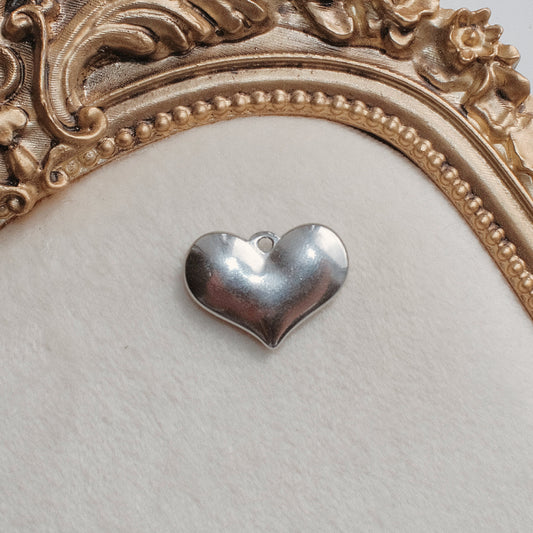 Large Silver Heart Charm
