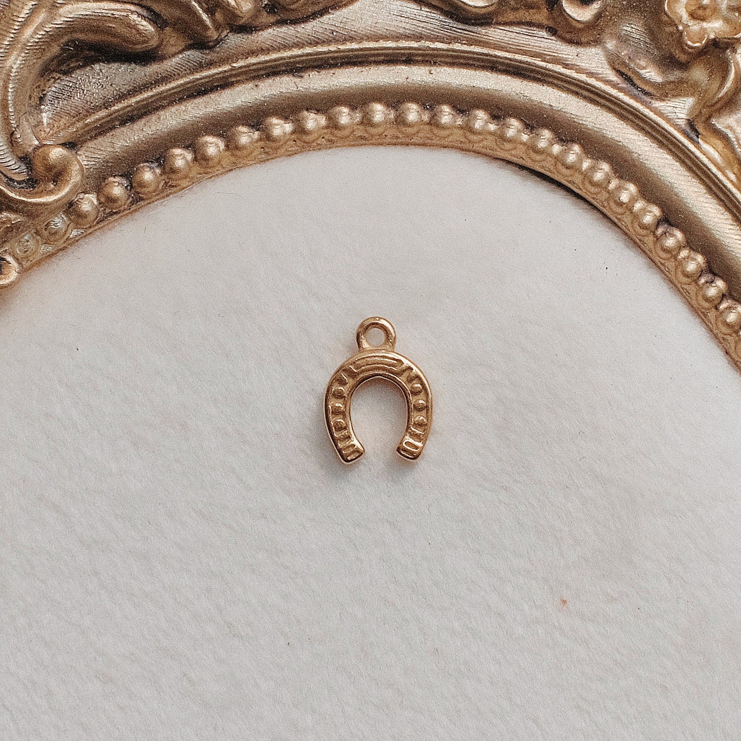 Gold Horseshoe Charm
