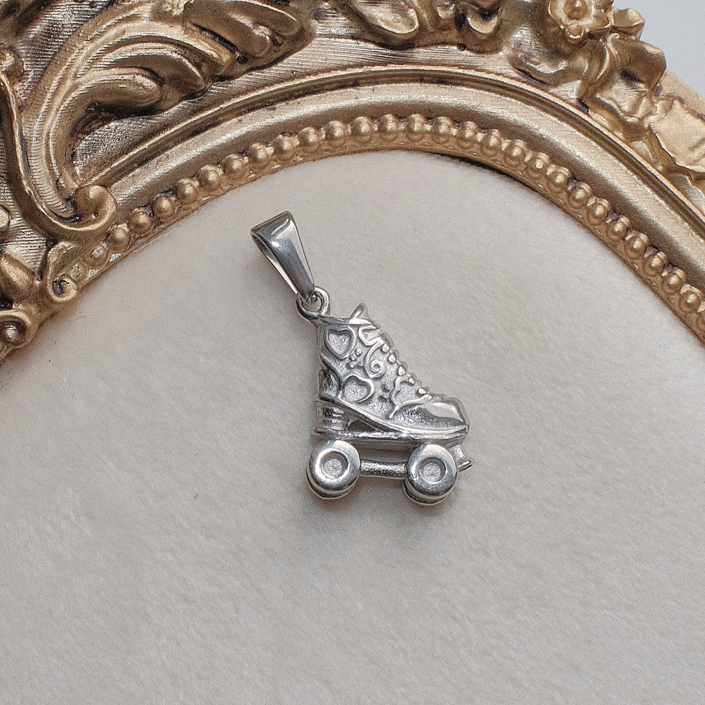 Silver Roller Skate Charm