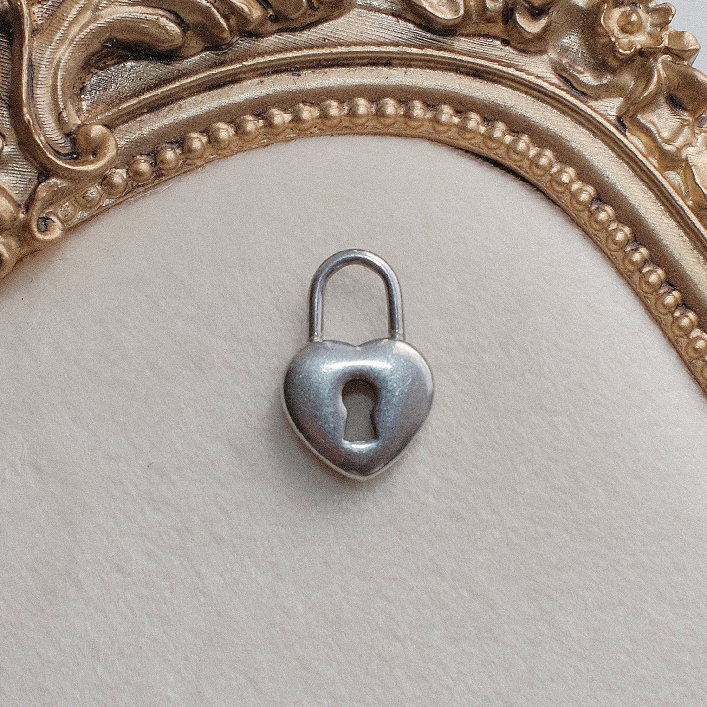 Silver Heart Locket Charm
