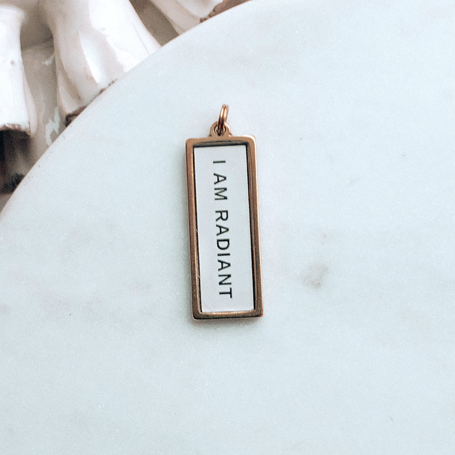 Gold I Am Radiant Pix Charm