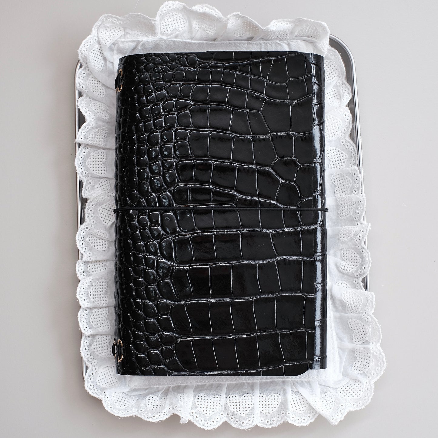 A5 Black Croc Journal