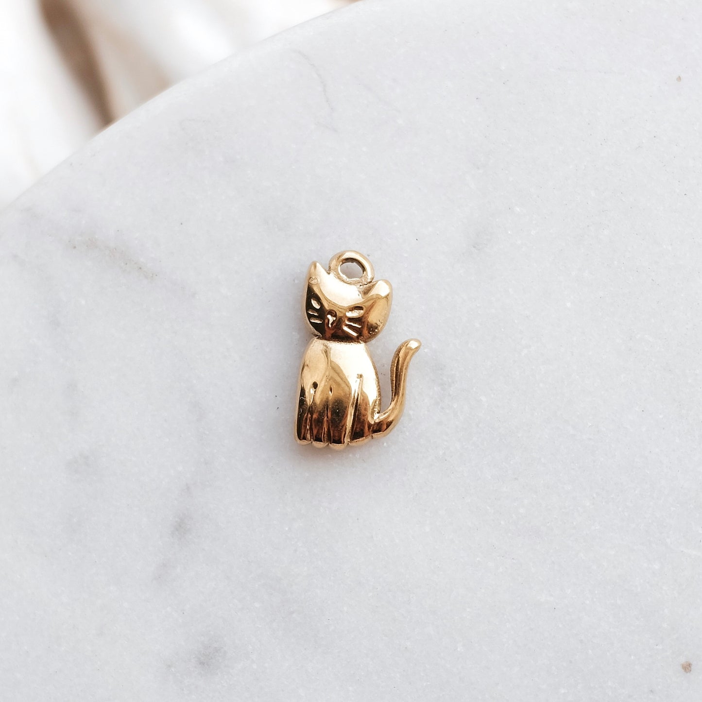 Gold Cat Charm