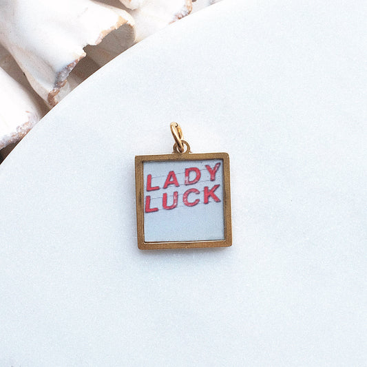 Gold Lady Luck Pix Charm
