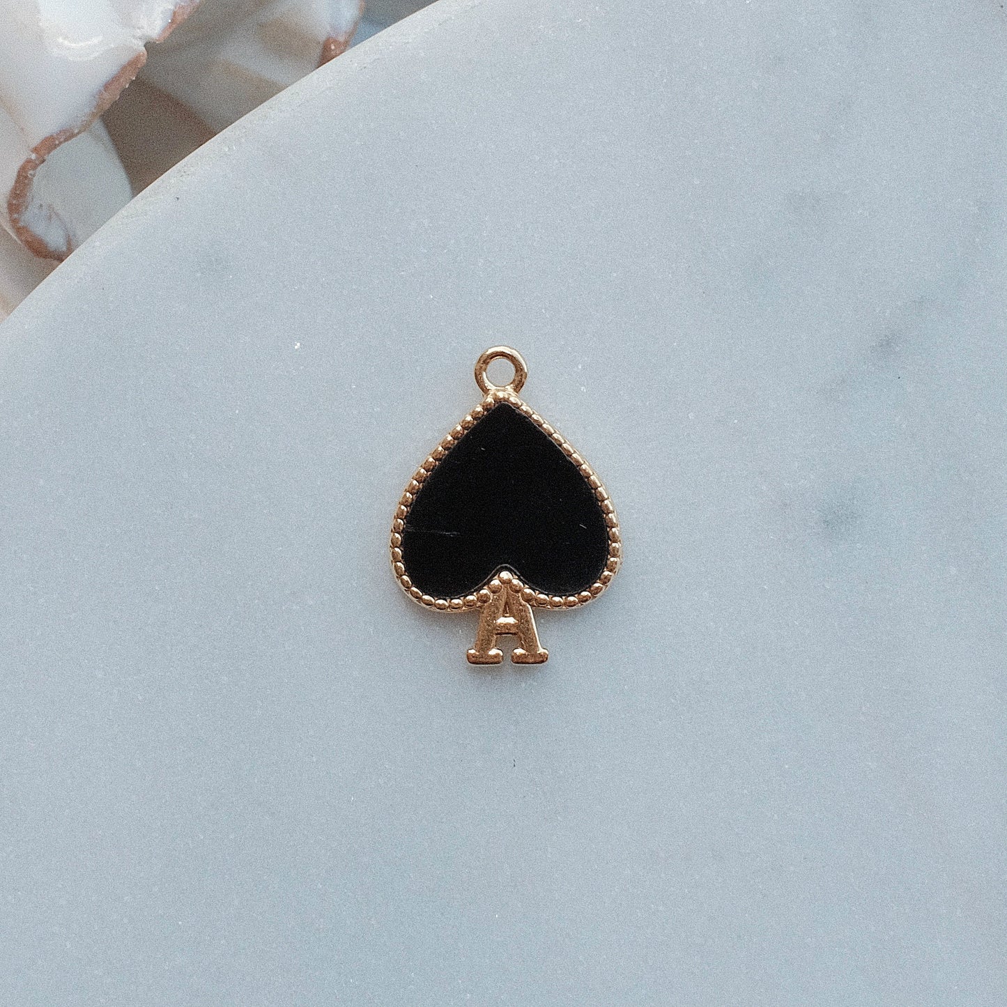 Gold and Black Ace Charm