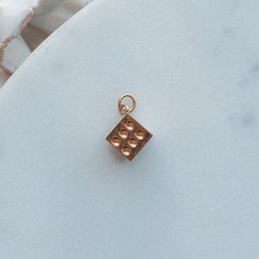 Gold and Dice Charm