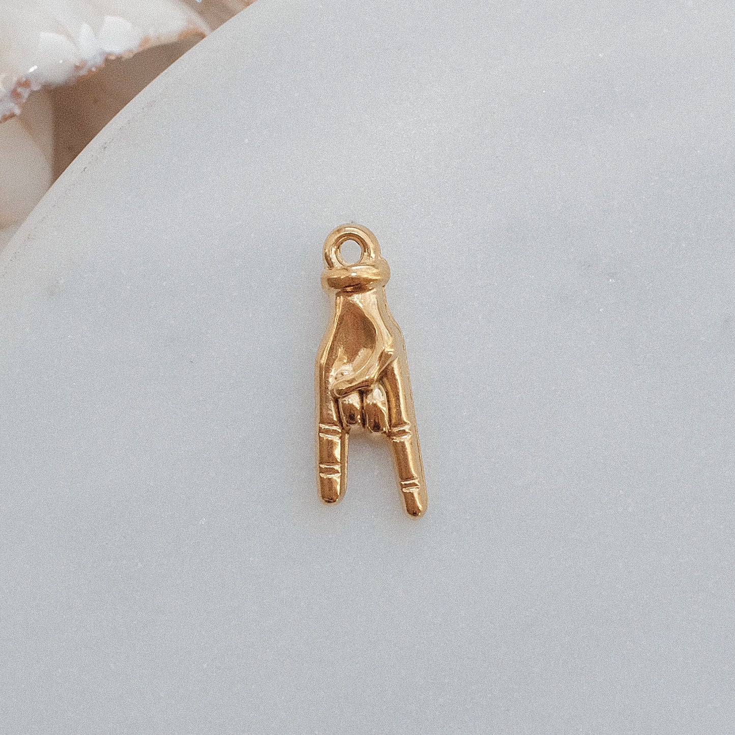 Gold ‘I love You’ Hand Charm