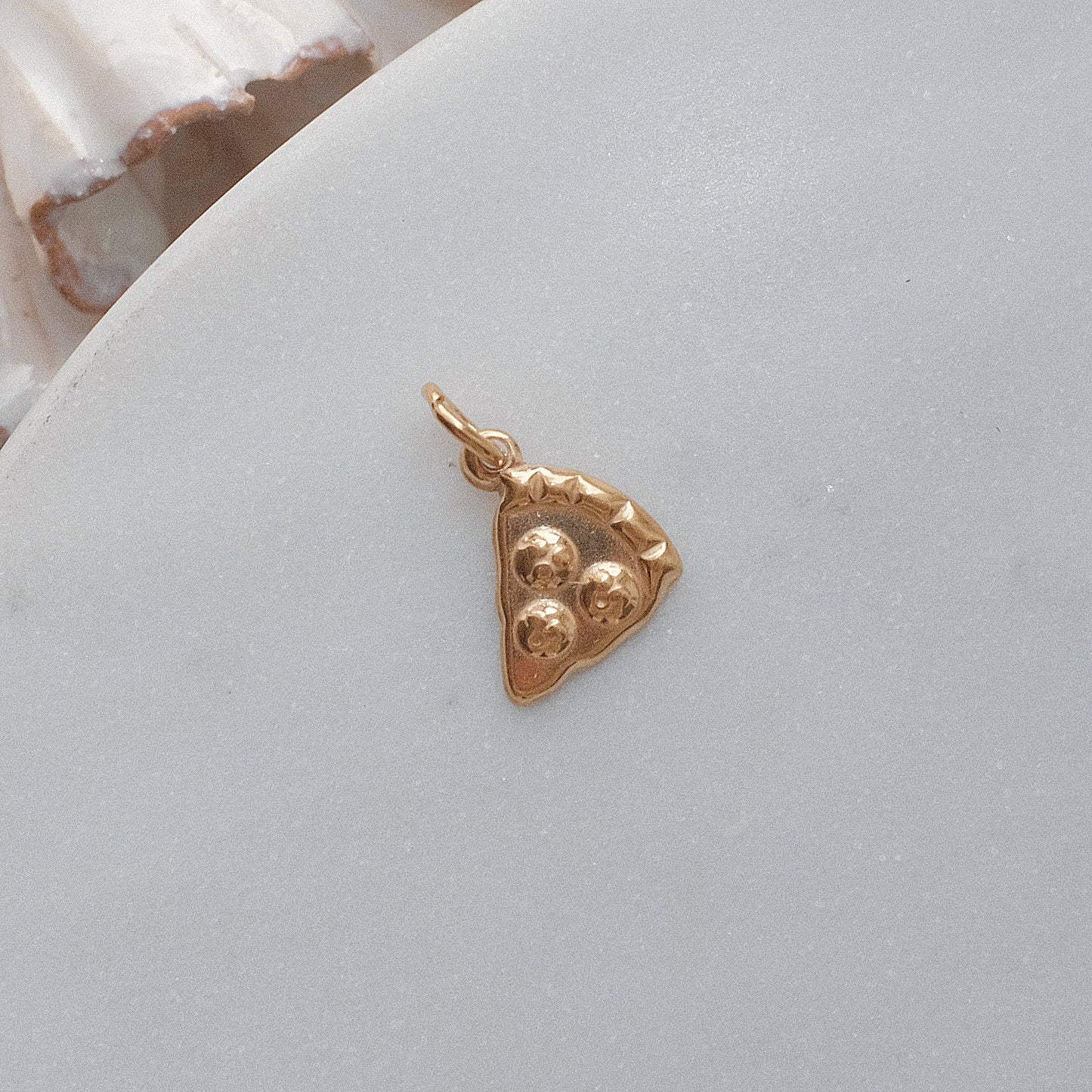 Gold Pizza Charm