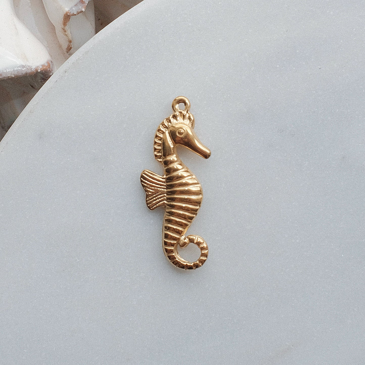 Gold Seahorse Charm
