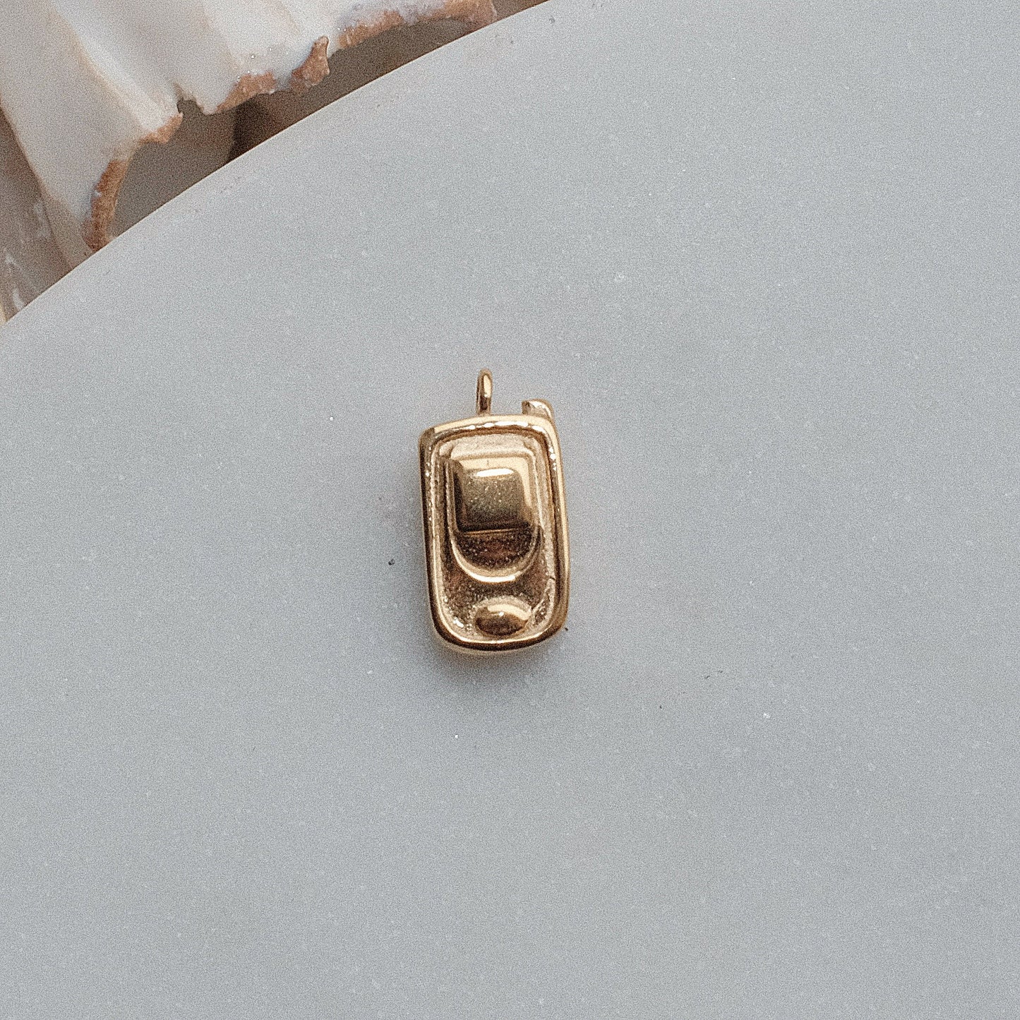 Gold Mobile Phone Charm