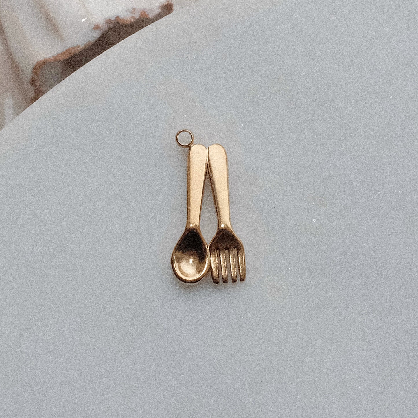 Gold Cutlery Charm