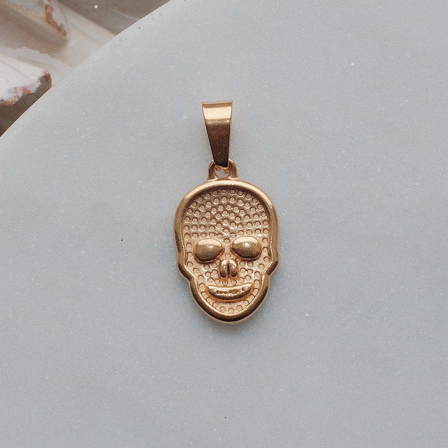 Gold Skull Charm