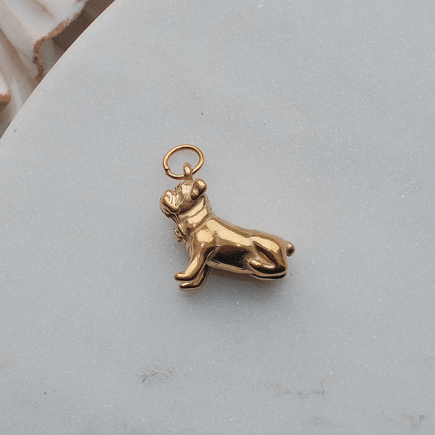 Gold Bulldog Charm