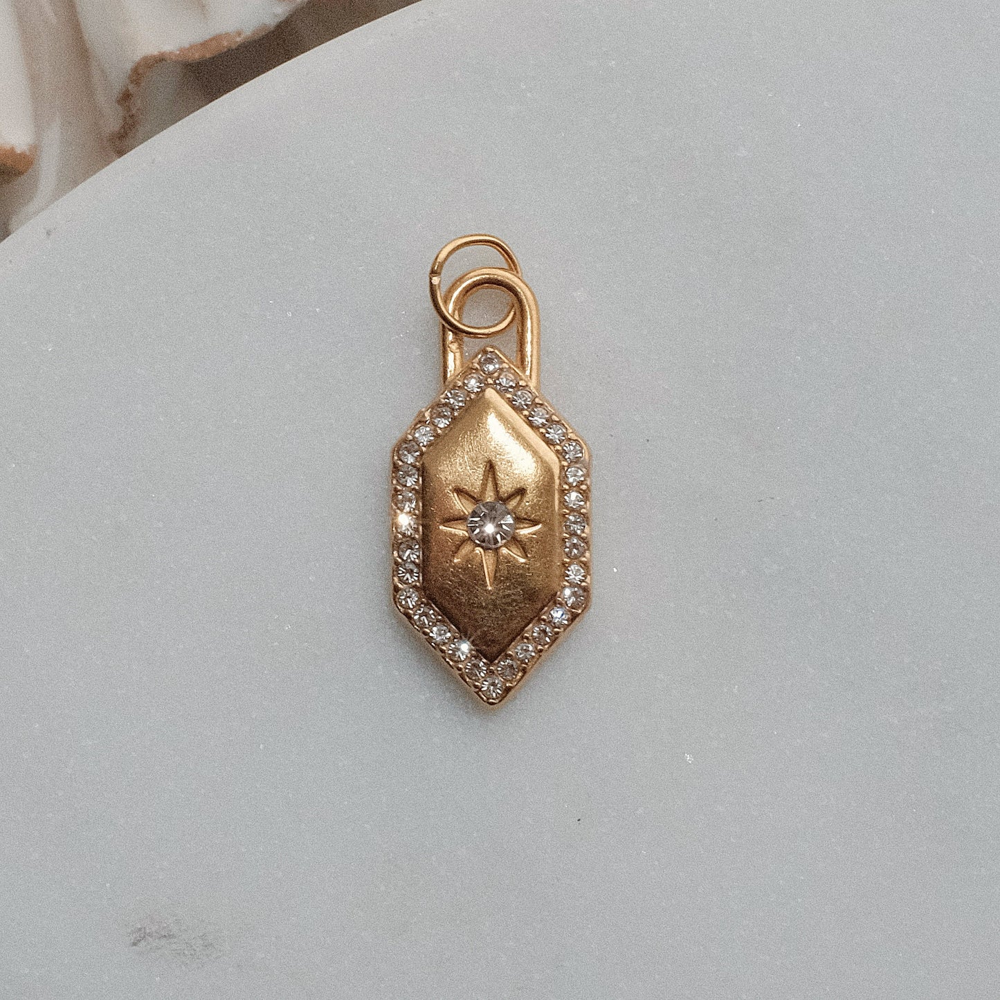 Gold Shield Charm