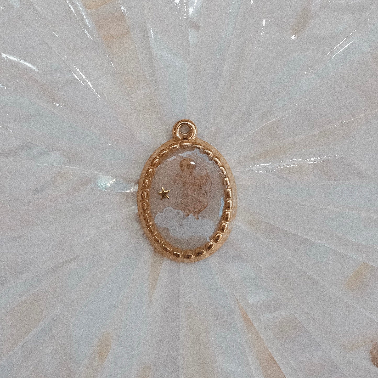 Gold Cherub Halo Charm