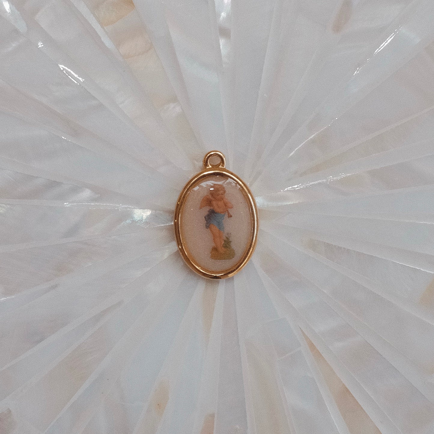 Gold Cherub Lumi Charm