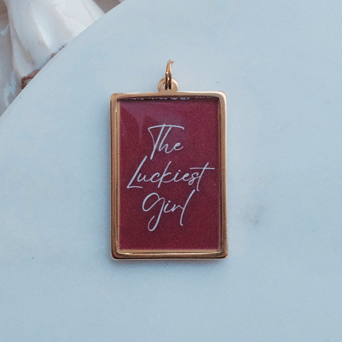 Gold Luckiest Girl Pix Charm