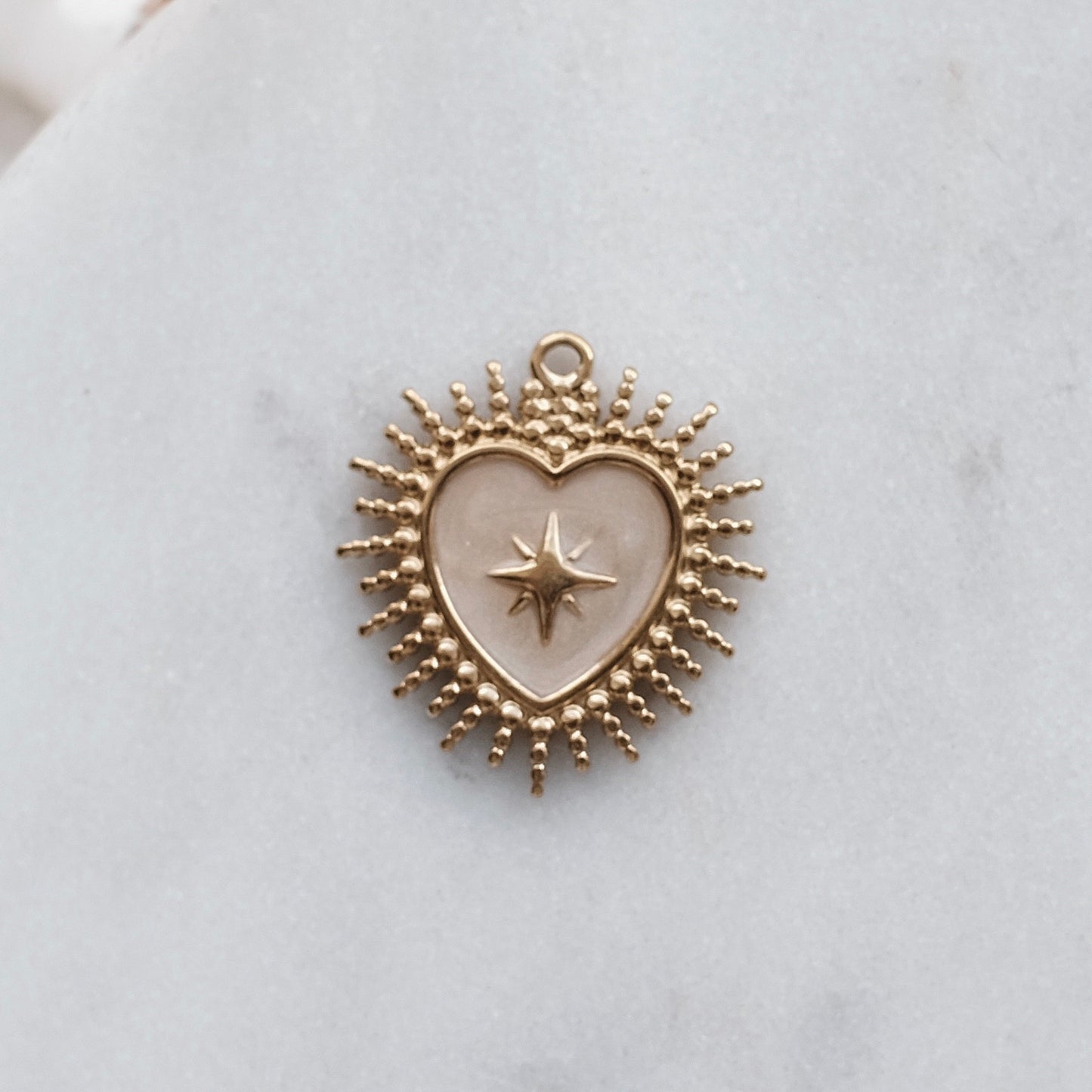 Gold Aura Heart Charm