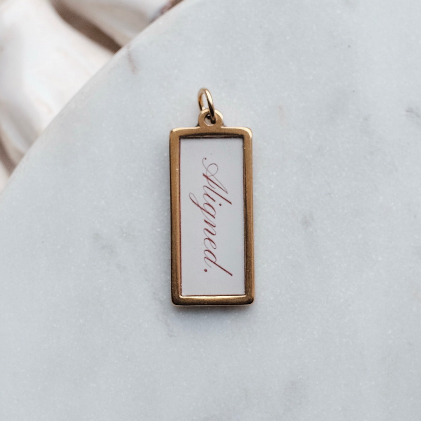 Gold Aligned Pix Charm