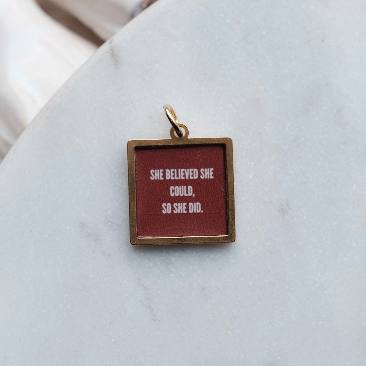 Gold Believe Pix Charm
