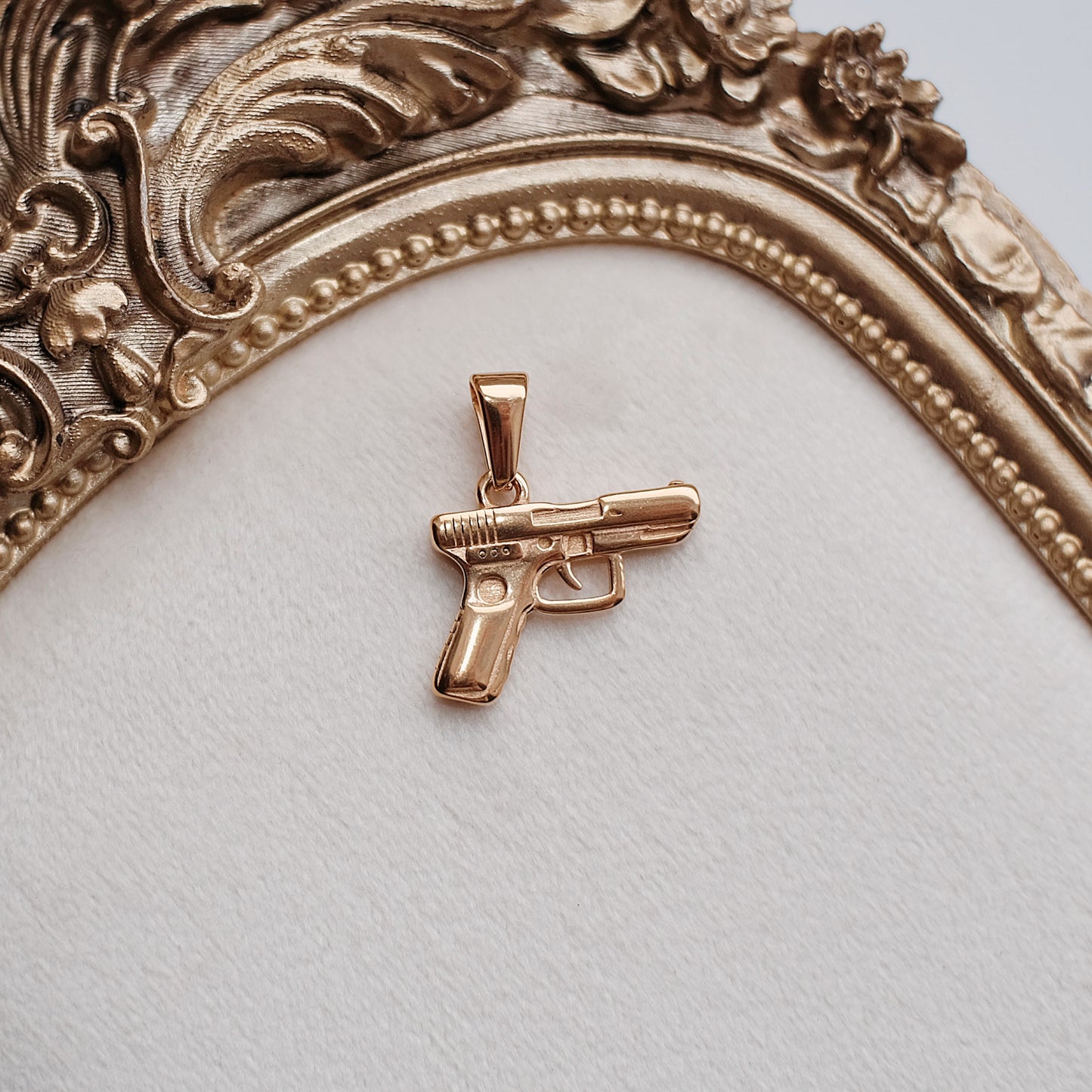 Gold Machine Gun Charm