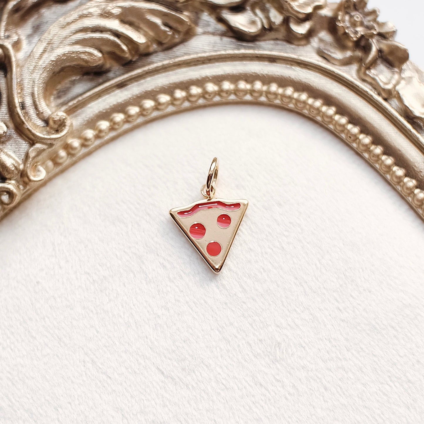 Gold Pizza Slice Charm