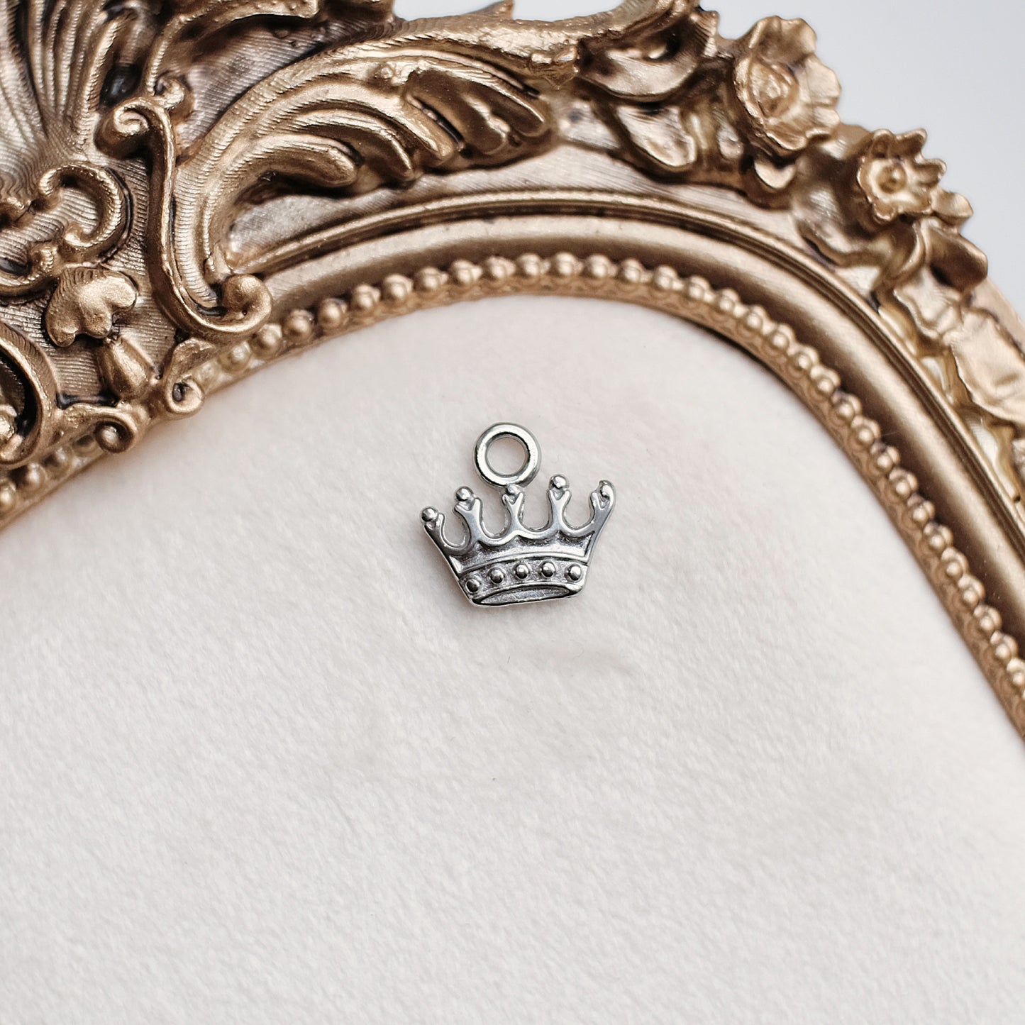 Silver Crown Charm