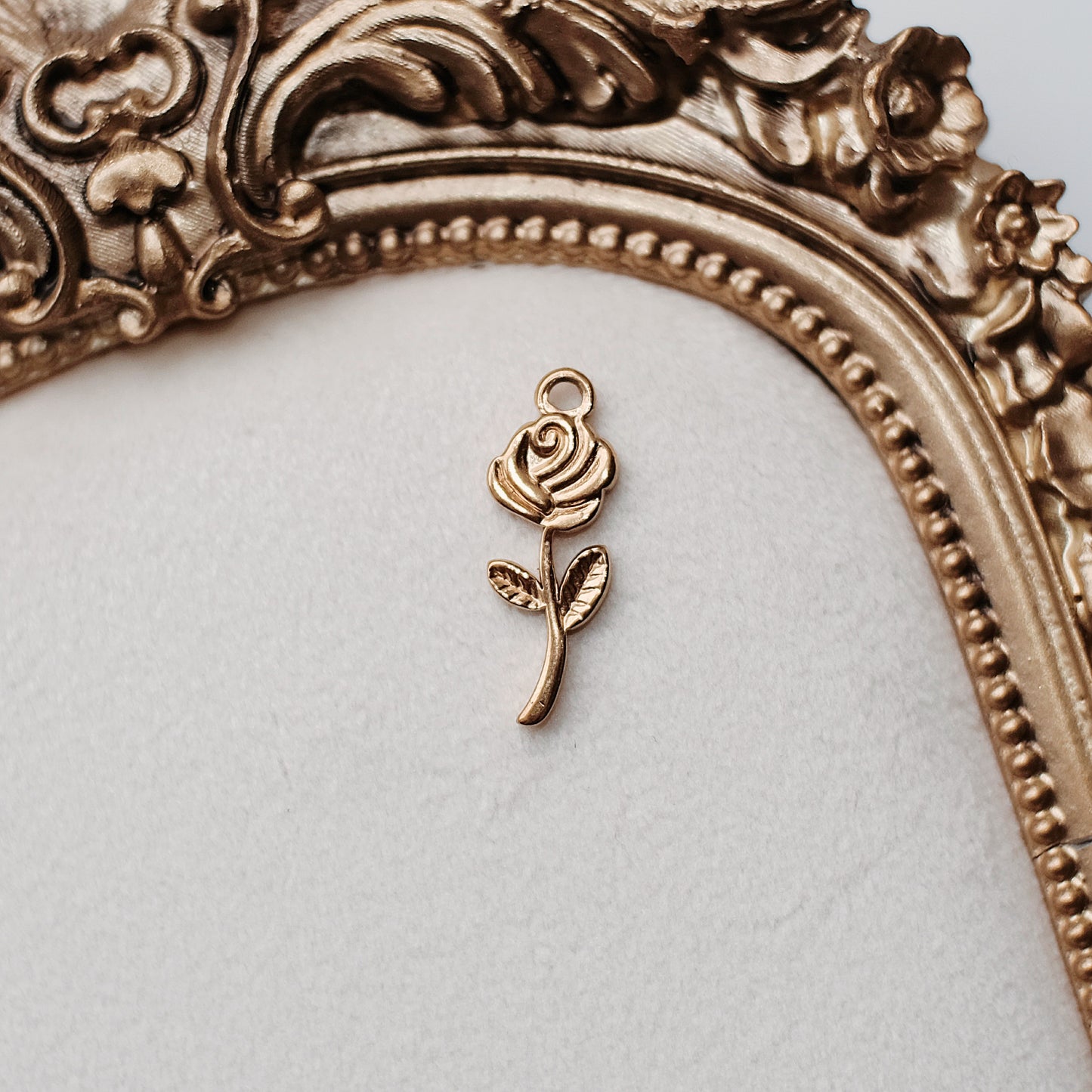 Gold Rose Charm