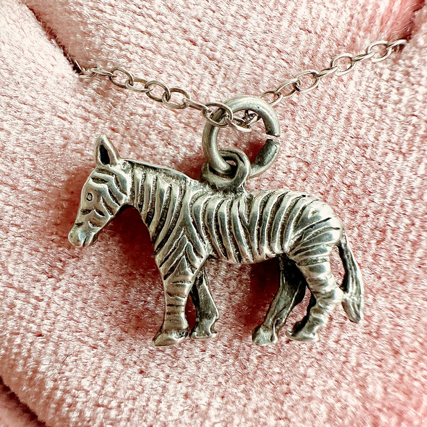 60s Sterling Silver Zebra Charm