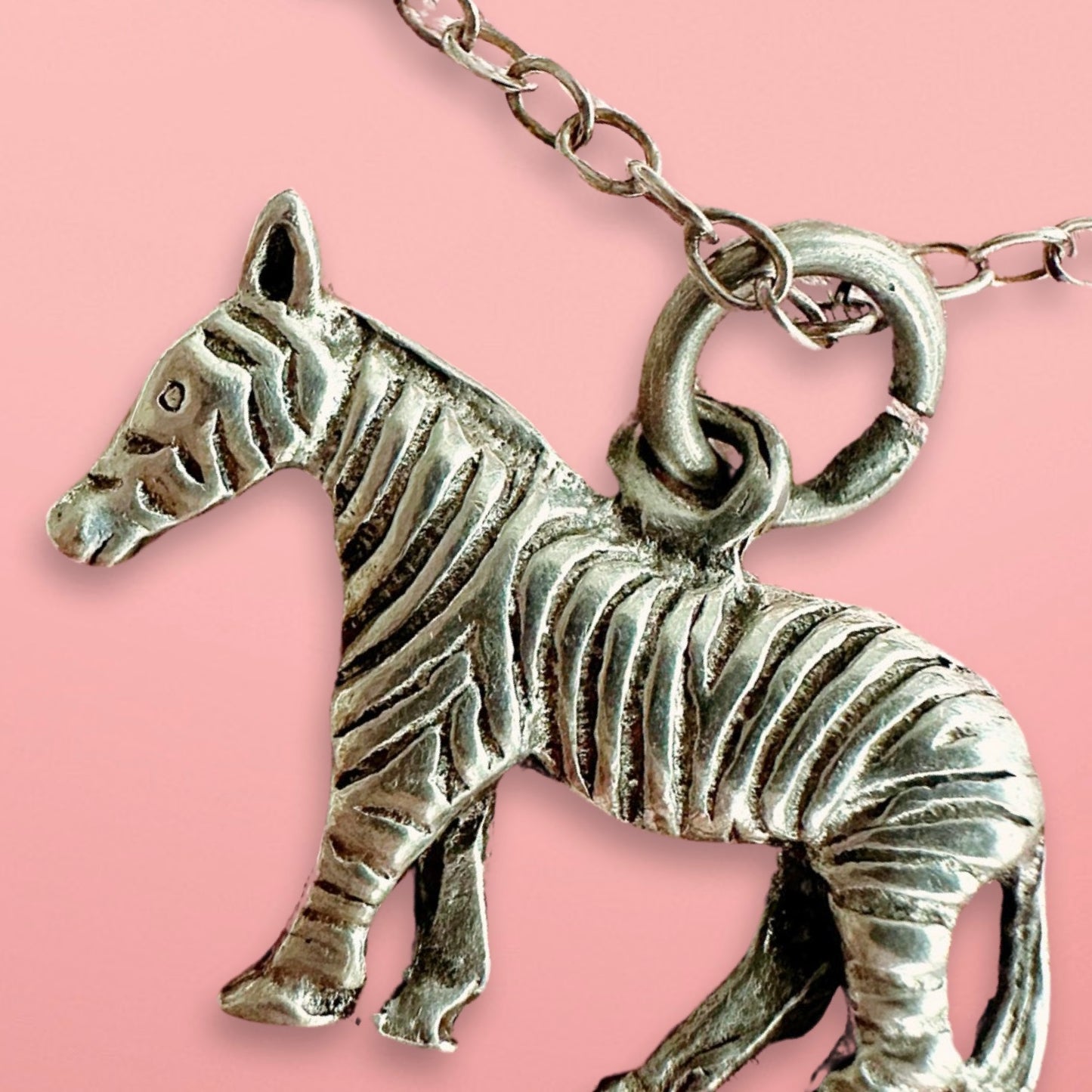 60s Sterling Silver Zebra Charm