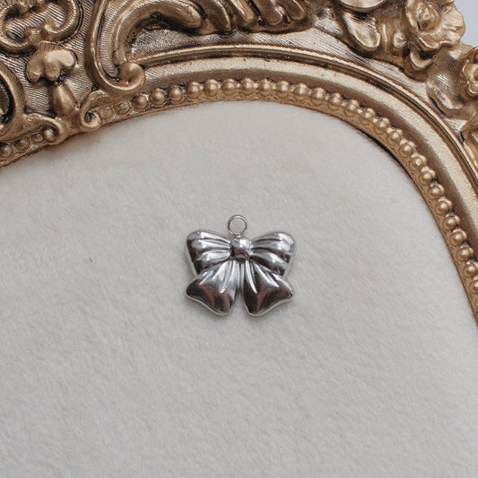 Silver Pretty Bow Charm