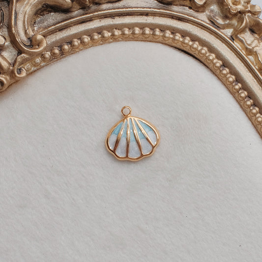 Gold and Blue Shell Charm