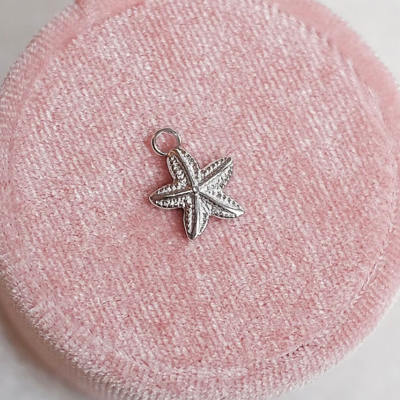 Silver Seaside Starfish Charm