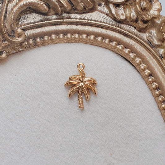 Gold Coconut Tree Charm