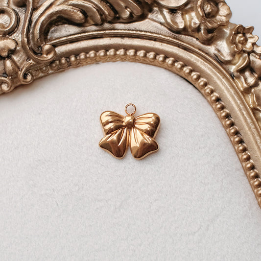 Gold Pretty Bow Charm