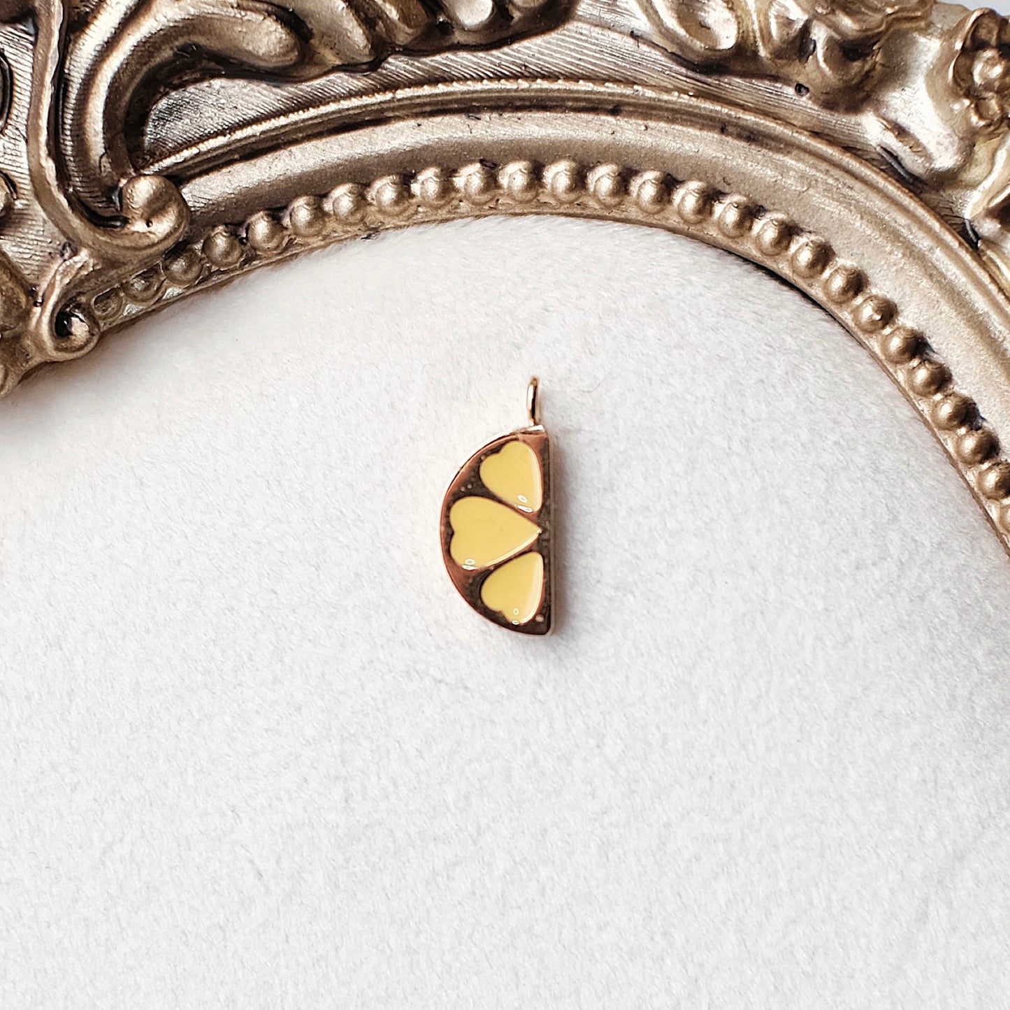 Gold Lemon Slice Charm