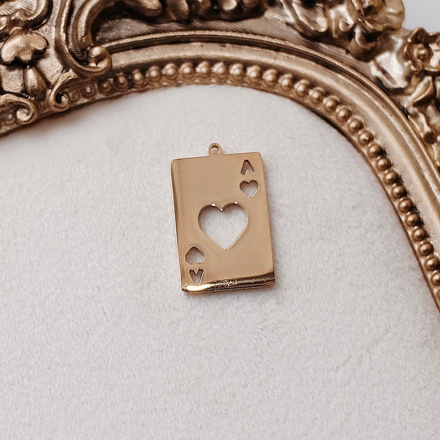 Gold Ace of Hearts Charm