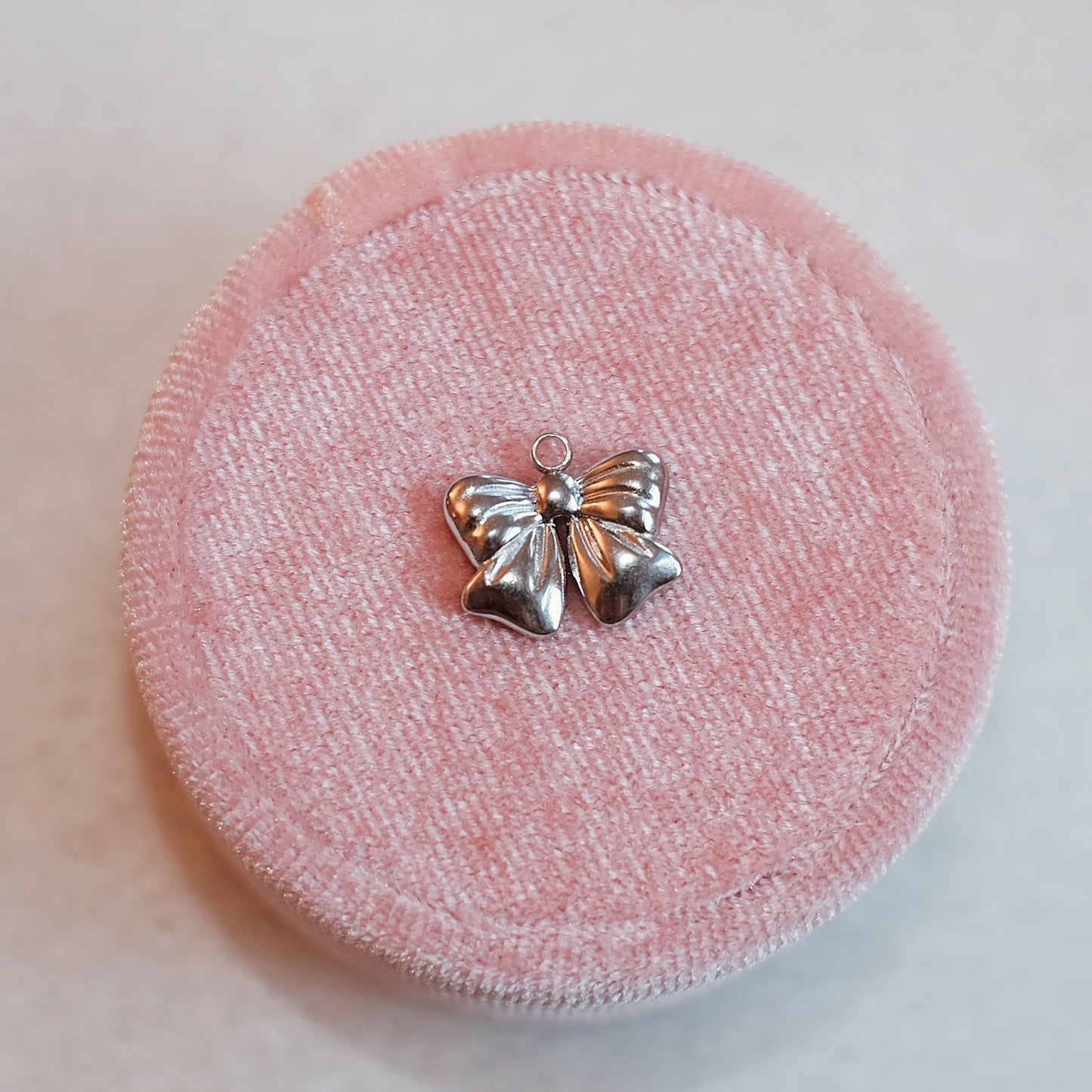 Silver Pretty Bow Charm