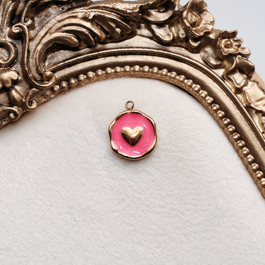 Pink Jammy Heart Charm