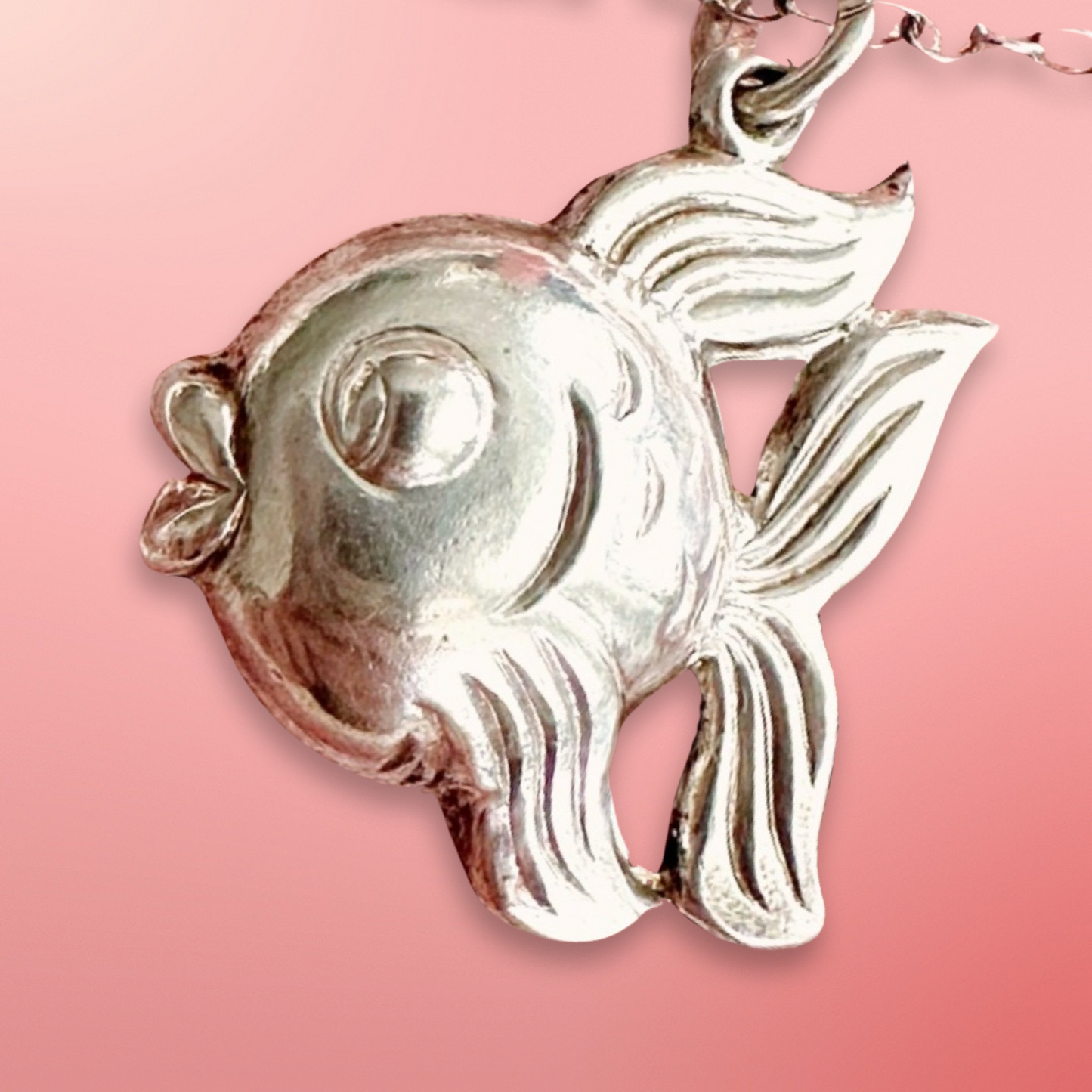 70s Sterling Silver Goldfish charm