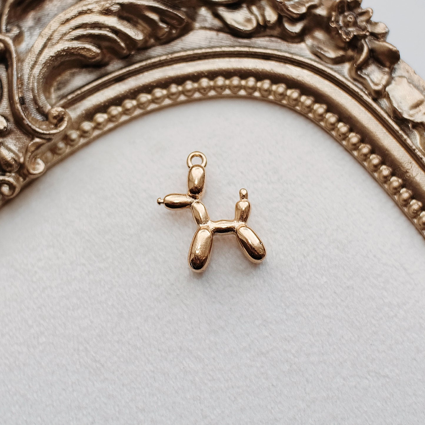 Gold Balloon Dog Charm