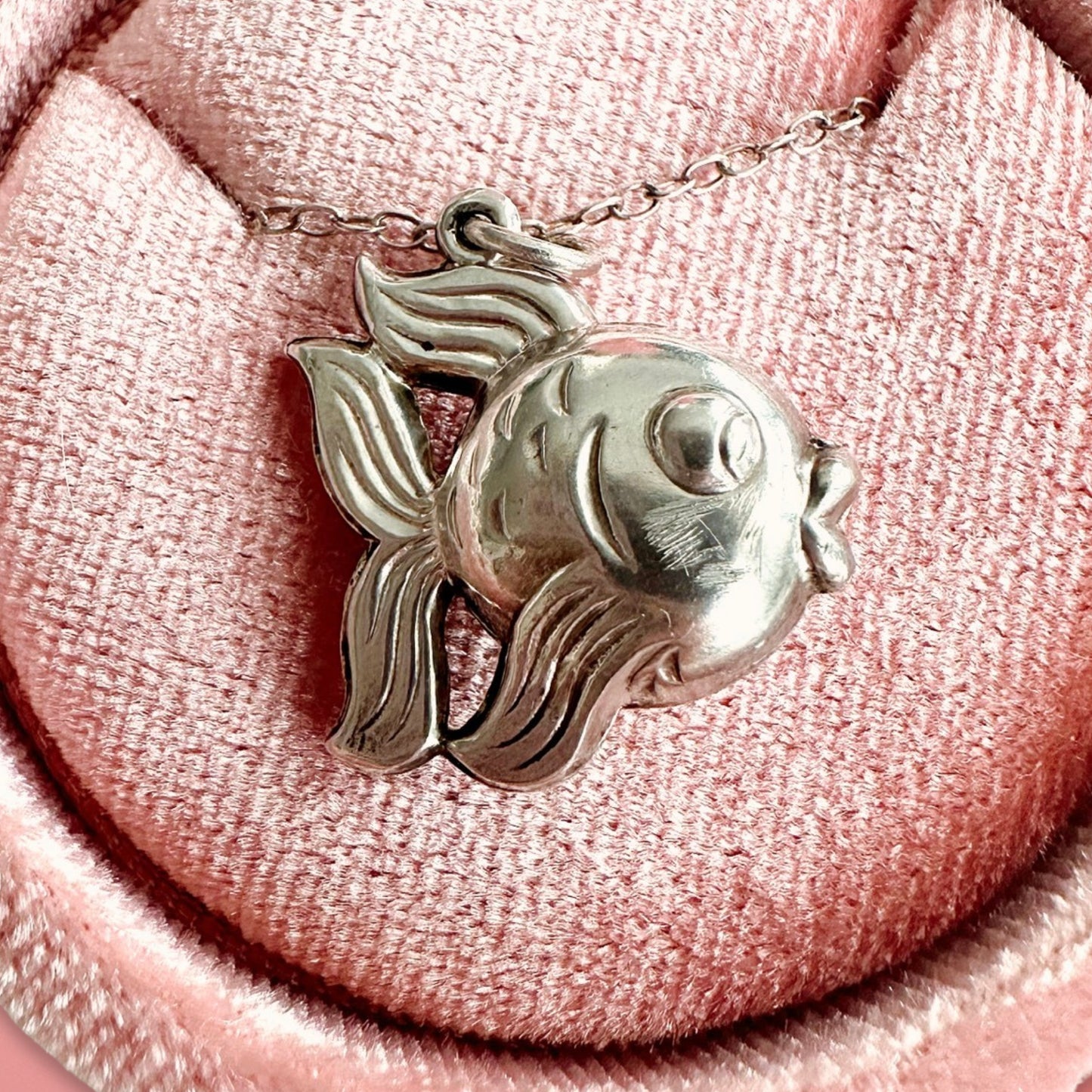 70s Sterling Silver Goldfish charm